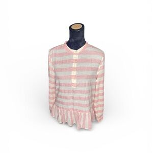 Lucky Brand Pink and White Striped Kids Blouse
